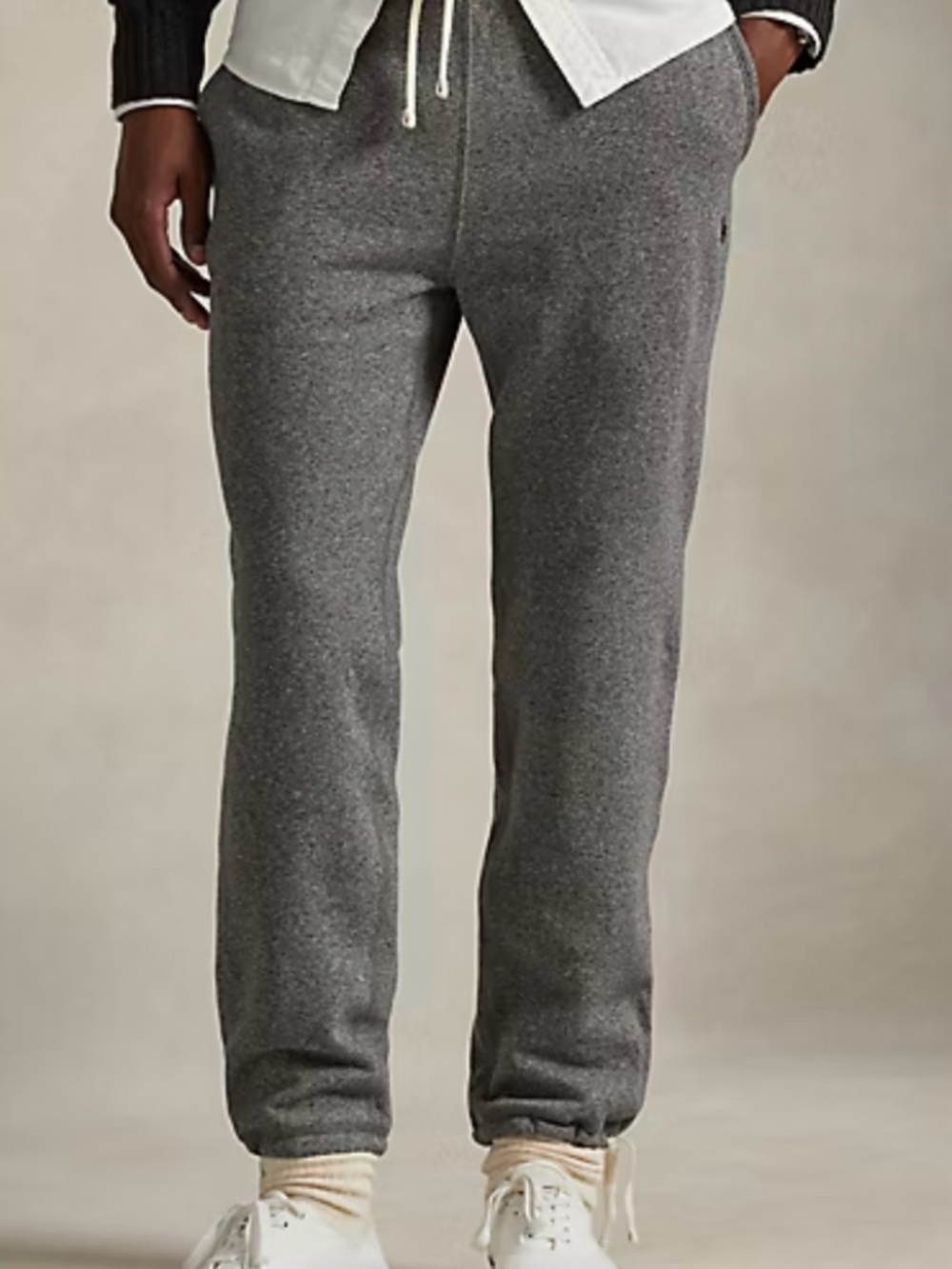 SZ L Polo Ralph Lauren Gray Men’s Fleece Sweatpants Jogger Pants Classic Comfort